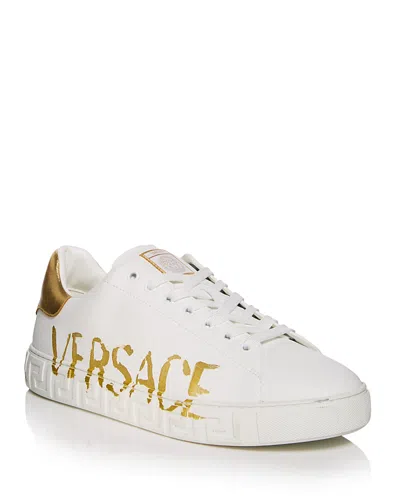 VERSACE MEN'S LOGO GRECA SNEAKERS