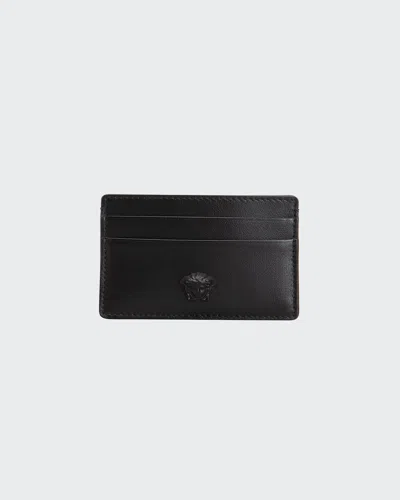 VERSACE MEN'S MEDUSA LEATHER CARD CASE