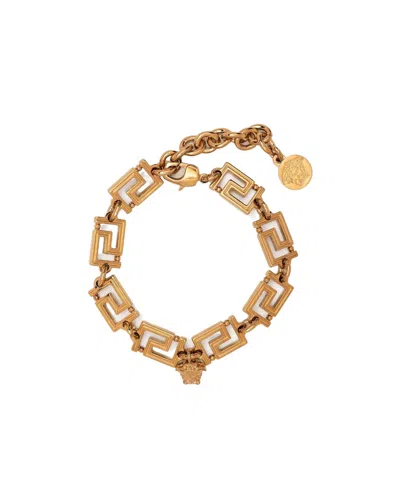 VERSACE VERSACE GRECA LOGO-ENGRAVED CHAINED BRACELET