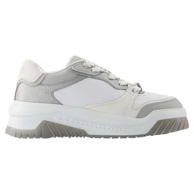 VERSACE ODISSEA SNEAKERS - VERSACE - LEATHER - GREY/BLACK