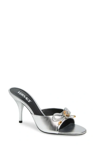 VERSACE VERSACE OPERA BOW SLIDE SANDAL