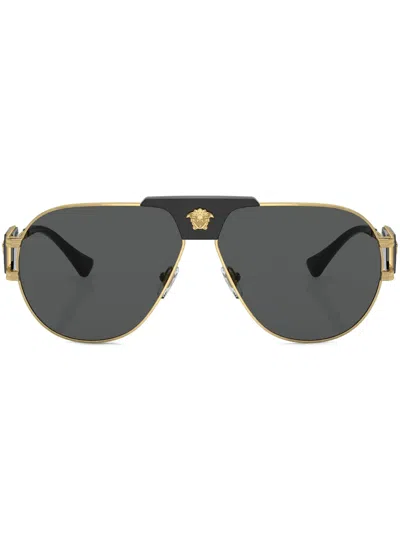 VERSACE PILOT-FRAME SUNGLASSES