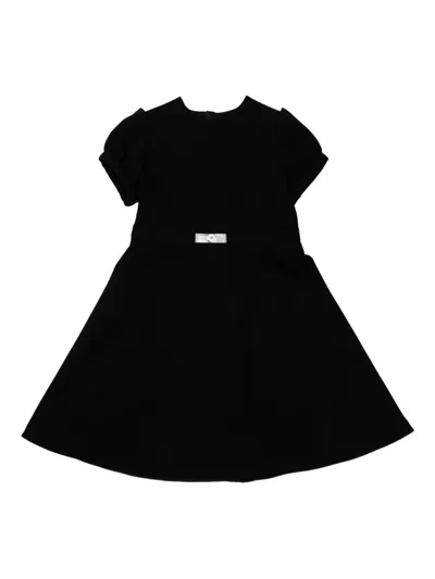 VERSACE PUFF-SLEEVE EMBELLISHED DRESS