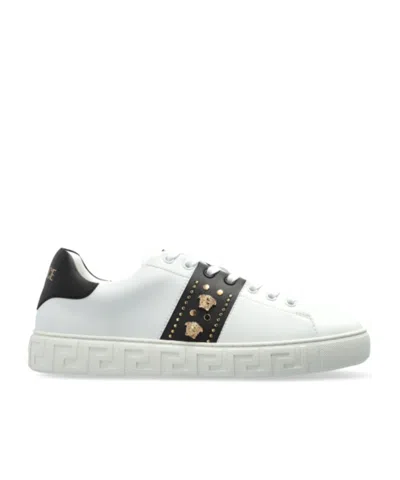 VERSACE VERSACE MEDUSA-MOTIF LACE-UP SNEAKERS