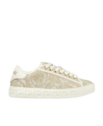 VERSACE VERSACE BAROCCO GRECA LACE-UP SNEAKERS