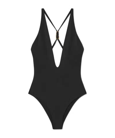 VERSACE VERSACE SAFETY PIN DETAILED ONE PIECE SWIMSUIT