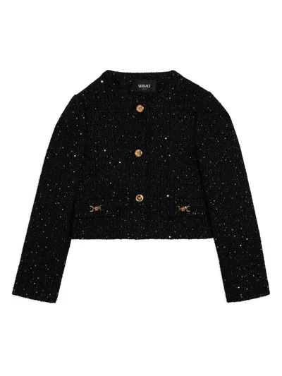 VERSACE SEQUINED TWEED JACKET