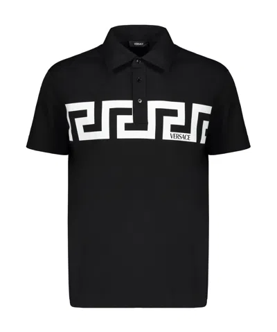 VERSACE SHORT SLEEVE COTTON POLO SHIRT