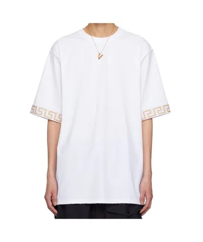 VERSACE VERSACE GRECA-TRIM CREWNECK T-SHIRT