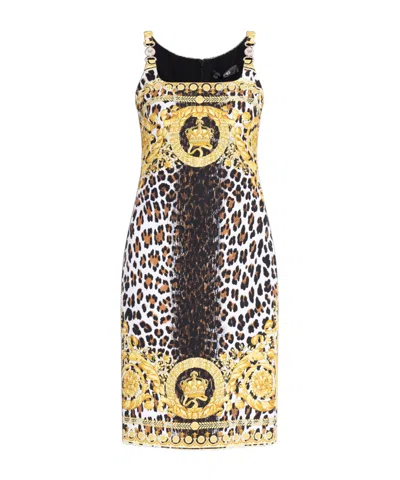 VERSACE VERSACE PATTERN-PRINTED SLEEVELESS DRESS