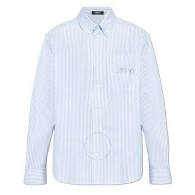 VERSACE VERSACE STRIPED BAROCCO SEA PRINT SHIRT