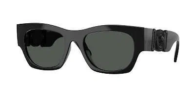 VERSACE VERSACE SUNGLASSES VE4479U 536087 52MM BLACK / DARK GREY LENS