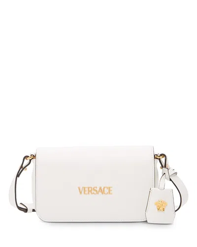 VERSACE TAG MINI LEATHER SHOULDER BAG