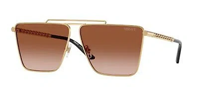 VERSACE VERSACE VE2266 100213 GOLD BROWN GRADIENT 64 MM MEN'S SUNGLASSES