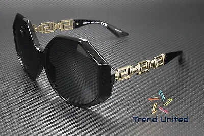 VERSACE VERSACE VE4395 534587 SQUARE BLACK DARK GREY 59 MM WOMEN'S SUNGLASSES