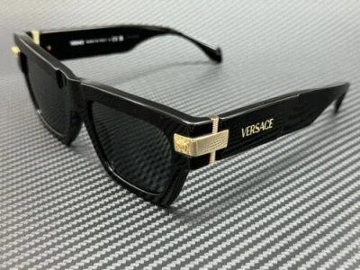 VERSACE VERSACE VE4464 GB1 87 BLACK GREY MEN'S 52 MM SUNGLASSES