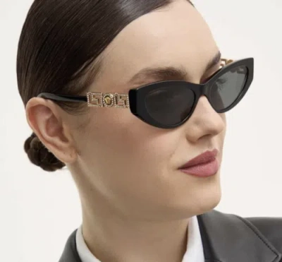 VERSACE VERSACE VE4470B-GB187-56 BLACK SUNGLASSES