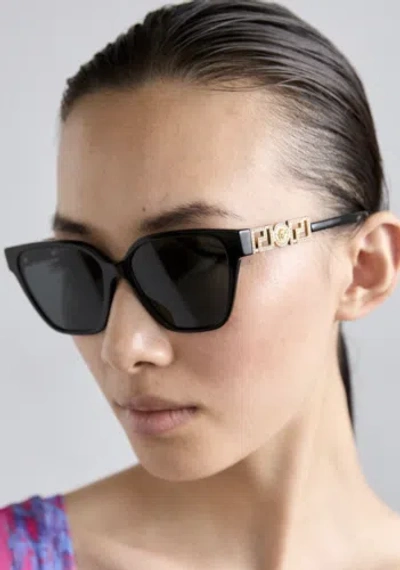 VERSACE VERSACE VE4471B-GB187-56 BLACK SUNGLASSES