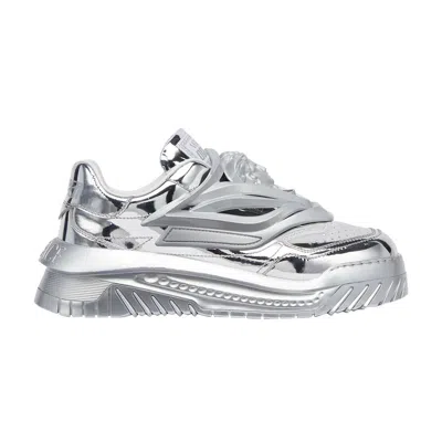 VERSACE VERSACE VERSACE ODISSEA CAGED RUBBER MEDUSA SNEAKER 'SILVER' | MEN'S SIZE 40.5