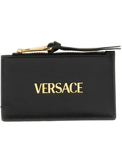 VERSACE VERSACE ZIPPERED CARD HOLDER