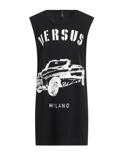 VERSUS VERSUS VERSACE WOMAN T-SHIRT BLACK SIZE S COTTON, POLYESTER