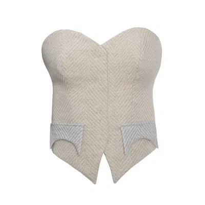 VESTIAIRE D'UN OISEAU LIBRE WOMEN'S NEUTRALS ALPACA WOOL CORSET