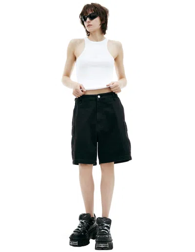 VETEMENTS BLACK CARGO SHORTS