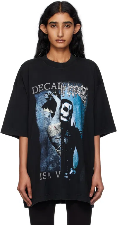 VETEMENTS BLACK CRADLE OF FILTH CUT-UP OVERSIZED T-SHIRT