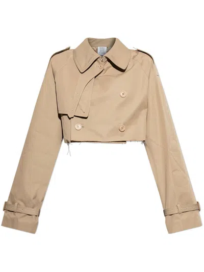 VETEMENTS CROPPED TRENCH JACKET