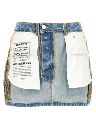 VETEMENTS INSIDE-OUT SKIRTS
