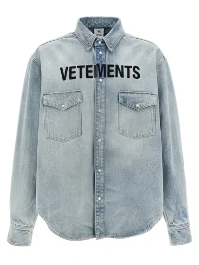 VETEMENTS LOGO EMBROIDERY SHIRT