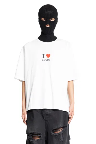VETEMENTS I LOVE PAPRIKA CROPPED BOXY T-SHIRT