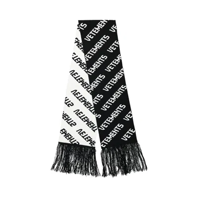 VETEMENTS VETEMENTS MONOGRAM SCARF 'BLACK' | MEN'S SIZE ONESIZE