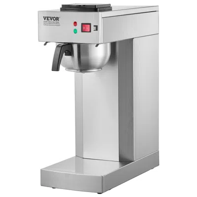 VEVOR 12 CUPS COMMERCIAL DRIP COFFEE MAKER WITH THERMAL CARAFE RESTAURANT OFFICE CAFE - SILVER