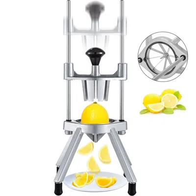 VEVOR 8-SECTION COMMERCIAL EASY WEDGER STAINLESS STEEL BLADE FRUIT LIME SLICER, LEMON CUTTER 8 WEDGES FOR 