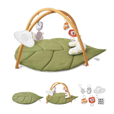 VEVOR BABY PLAY GYM MAT TUMMY TIME ACTIVITY MAT WITH 6 SENSORY TOYS 42.9" X 33.5"