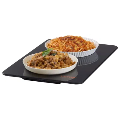 VEVOR ELECTRIC WARMING TRAY, 16.5" X 11" PORTABLE TEMPERED GLASS HEATING TRAY, PERFECT FOR DINNER, CATERIN