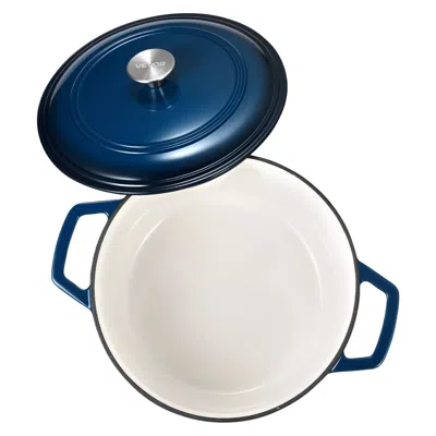 VEVOR ENAMELED CAST IRON DUTCH OVEN, 6 QUART POT WITH LID AND DUAL HANDLES, HEAVY-DUTY DURABLE COOKWARE PA