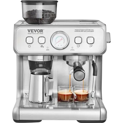 VEVOR ESPRESSO MACHINE WITH GRINDER, 15 BAR SEMI-AUTOMATIC ESPRESSO COFFEE MAKER WITH MILK FROTHER STEAM W
