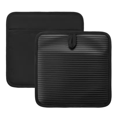 VEVOR POT HOLDERS, HEAT RESISTANT TO 500¬∞F WITH RIBBED SOFT ANTI-SLIP SILICONE STRIPS, 100% COTTON 9.06 X