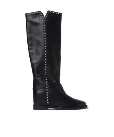 VIA ROMA 15 STUDDED 25MM LEATHER BOOTS