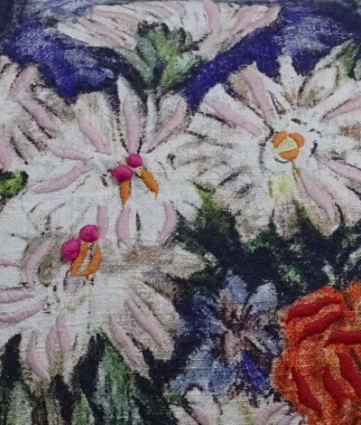 VIBHSA HAND ILLUSTRATED COLORFUL DECORATIVE PILLOW