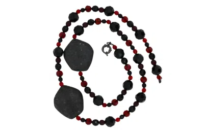 VICKISARGE WOMEN'S BLACK / RED VAMPIRE'S LAIR TOMBSTONE NECKLACE