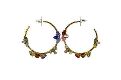 VICKISARGE WOMEN'S GOLD BLOOM HOOP EARRINGS
