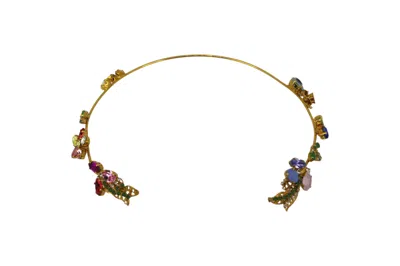 VICKISARGE WOMEN'S GOLD BLOOM TORQUE NECKLACE