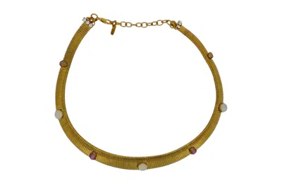 VICKISARGE WOMEN'S GOLD / BLUE / PINK GLOW NECKLACE