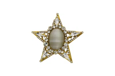VICKISARGE WOMEN'S NEUTRALS / GOLD / WHITE GLINT RING
