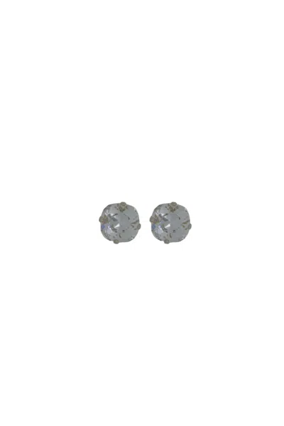 VICKISARGE WOMEN'S NEUTRALS THE LITTLE CLEAR STUD IN PLATINUM
