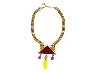 VICKISARGE WOMEN'S PINK / PURPLE / YELLOW LEMON SHERBET NECKLACE