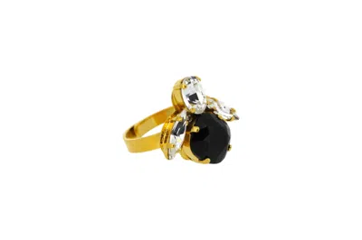VICKISARGE WOMEN'S THE BLACK BEE RING IN GOLD
